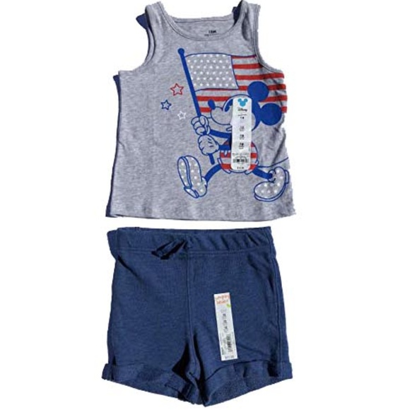 Disney Other - NWT Disney Jumping Beans 18 Months USA Flag Outfit Disney Other - NWT Disney Jumping Beans 18 Months USA Flag Outfit